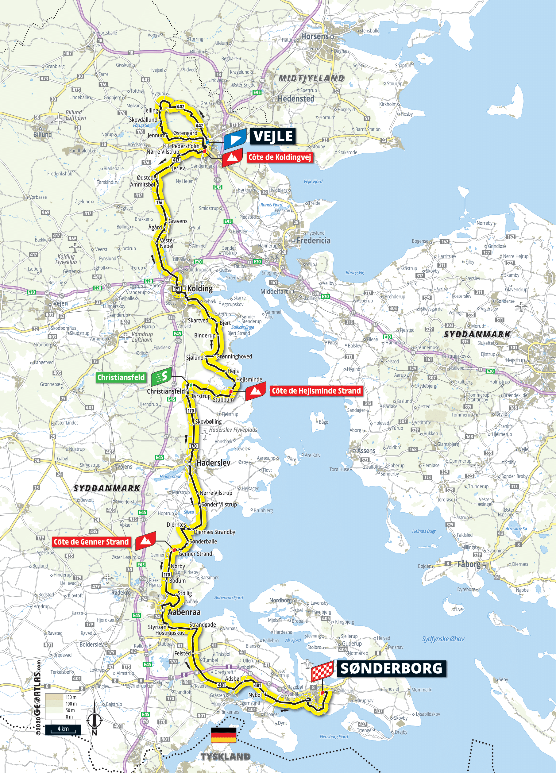 3. etape: Kort og detaljer | Tour France Grand Départ Danmark