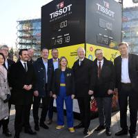 Grand Départ Copenhagen Denmarks bestyrelsen foran Tissot-nedtællingsur